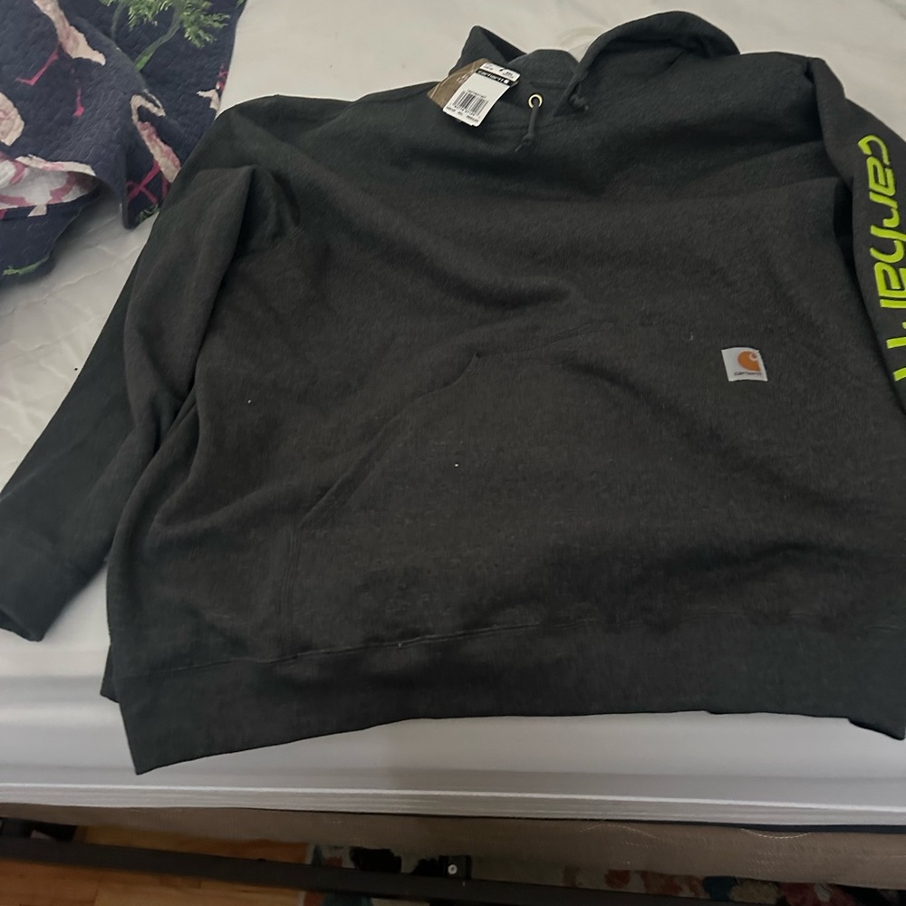 Carhartt Charcoal Hoodie with Subtle Logo